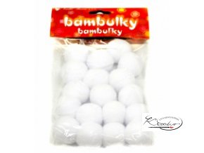 Bambulky bílé 18ks