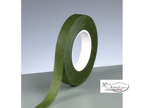 Floristická páska 13mm x 27m - tmavě zelená