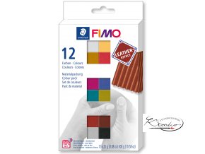 Fimo Leather Effect sada - 12 x 25 g