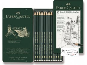 Sada grafitových tužek 9000 Faber-Castell 12ks