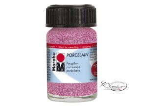 Porcelain Marabu 15 ml - 533 glitter růžová