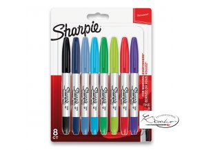 Permanentní popisovače sada SHARPIE TWIN TIP 8