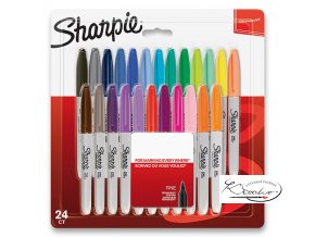 Permanentní popisovače sada SHARPIE TWIN TIP 24