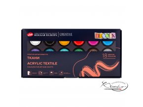 Akrylové barvy na textil Decola 18 x 20 ml