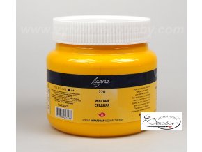 Akrylová barva Ladoga 500 ml - žlutá střední
