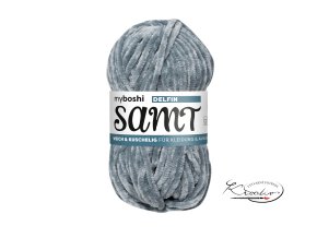 Žinilková příze na pletení a háčkování - Myboshi Samt - Delfín