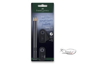 Grafitová tužka Faber-Castell Sparkle Black - set 4 ks