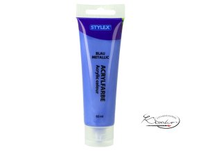 Akrylová barva Stylex 83 ml - Modrá metalická