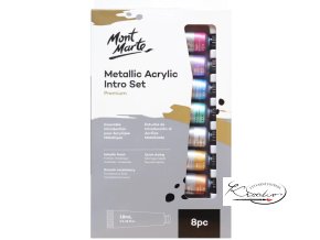 Akrylové barvy Monte Marte Metallic 8 x 18 ml