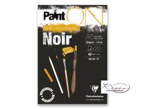 Blok Clairefontaine Paint on Black - A5, 20 listů, 250 g