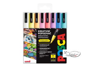 Sada akrylových popisovačů Posca  8 ks - pastelové barvy
