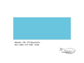 Silk Marabu  č. 255 Aquamarine barva na hedvábí 50ml