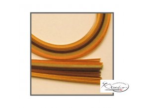 Papírové proužky 50x0,5cm set oranžovo-hnědý