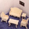 Dřevěná skládačka 3D puzzle - Obývací pokoj