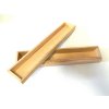 Dřevěná krabička, kvádr / potisk pravítka 21,1 x 4 x 3,2 cm