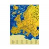 Stírací mapa Evropy Deluxe XL – zlatá