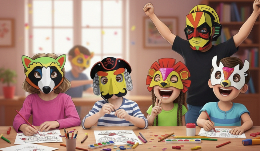 Karnevalové papírové masky