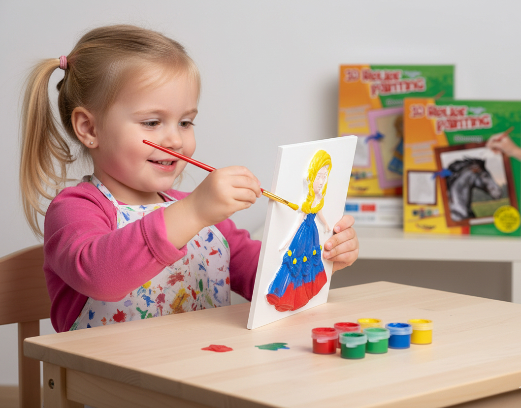 Kreativní zábava bez hranic - malování 3D reliéfních obrázků, které se vždycky povedou!