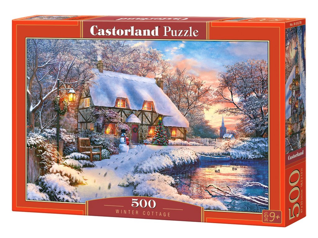 Puzzle Castorland 500 dílků - Chatička v zimě