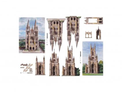 3D papíry pro vystřihování- Katedrály