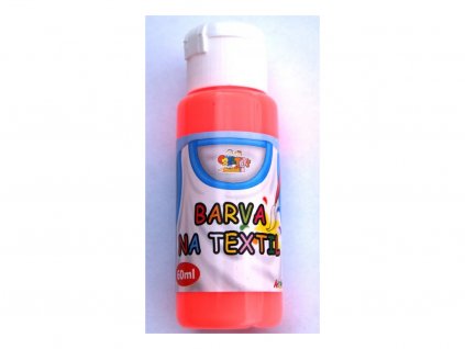 Barva na textil 60ml - fluorescent červená (f. red)