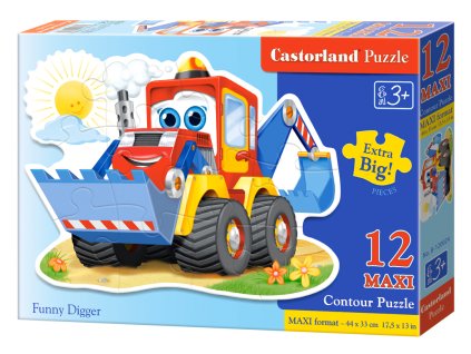 Puzzle Castorland Contour MAXI 12 dílků - Bagr