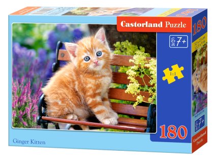 Puzzle Castorland 180 dílků - Kočka na lavičce