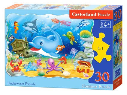 Puzzle Castorland 30 dílků - Delfín a jeho kamarádi