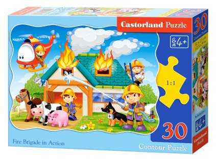 Puzzle Castorland 30 dílků - Hasiči v akci