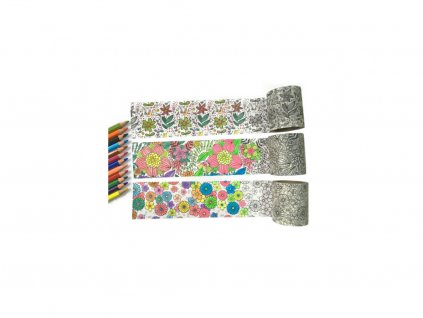 Vykreslovací antistresová dekorační lepicí páska - coloring WASHI tape-1ks kuchyň