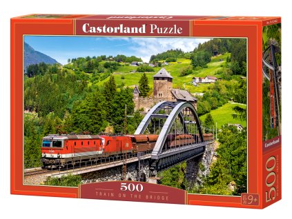 Puzzle Castorland 500 dílků - Vlak na mostě