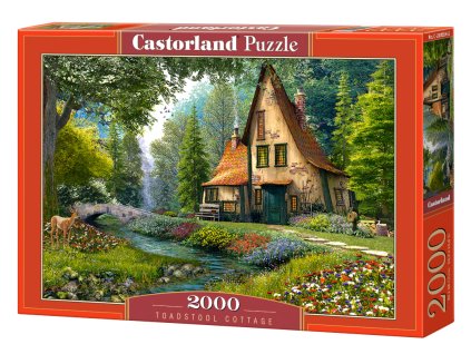 Puzzle Castorland 2000 dílků - Domek se špičatou stříškou u potoka