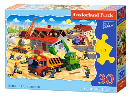 Puzzle Castorland 30 dílků - Stavba domu