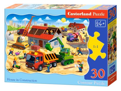 Puzzle Castorland 30 dílků - Stavba domu