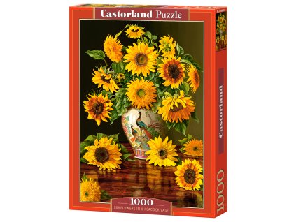 Puzzle Castorland 1000 dílků - Slunečnice ve váze