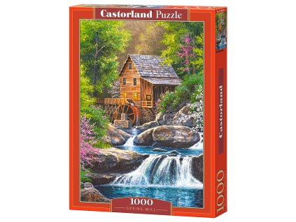 Puzzle Castorland 1000 dílků - Mlýn s vodopádem