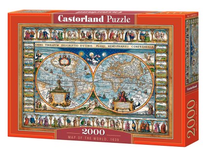 Puzzle Castorland 2000 dílků - Mapa světa 1639