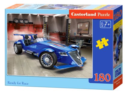 Puzzle Castorland 180 dílků - Připraven na závod - modrá formule