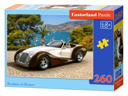 Puzzle Castorland 260 dílků - Auto Roadster na Rivieře