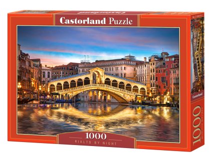 Puzzle Castorland 1000 dílků - Rialto most v Benátkách v noci