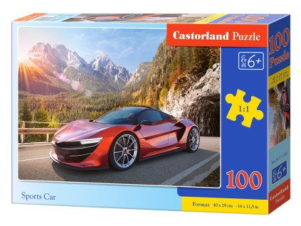 Puzzle Castorland 100 dílků premium - Červený sporťák