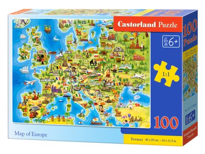 Puzzle Castorland 100 dílků premium - Mapa Evropy