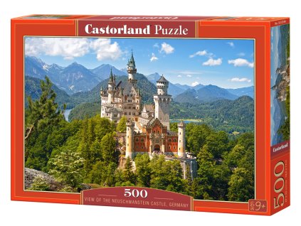 Puzzle Castorland 500 dílků - Výhled na Neuschwanstein, Německo