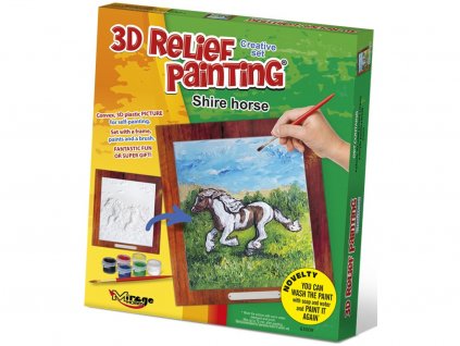 3D reliéfní obrázek 19x21cm Kůň - Shirský