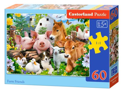 Puzzle Castorland 60 dílků - Přátelé na farmě