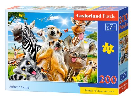 Puzzle Castorland 200 dílků - Africké selfie