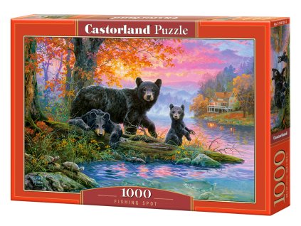 Puzzle Castorland 1000 dílků - Medvědi na lovu