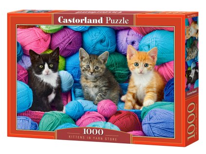 Puzzle Castorland 1000 dílků - Koťata v přízi