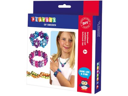 DIY sada šperků Playbox – korálky na náramky a náhrdelníky (480 ks)