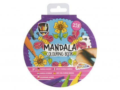 Omalovánky Mandala, 25 ks - fialová
